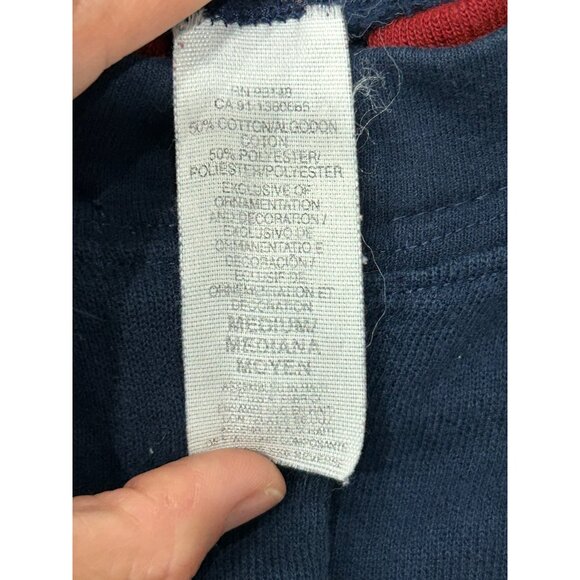 Vintage Top Stitch Navy Cardigan Sweater Embroidered Apple Orchard Sz M Grandma - Picture 7 of 10